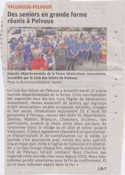 Dauphiné Libéré du 24 juin 2021